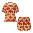 thumbnail image 4 of Picia Red Cars Pajamas Sets for Women Soft Short-Sleeved Pjs with Lounge Shorts Two Piece Sleepwear-, 4 of 9
