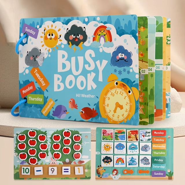 Early Education Toys Product Title Interactive Reading and Learning Book Set for Toddlers and Preschoolers Educational Activity Books for Kids 3+ Sensory Development Travel Friendly Birthday and