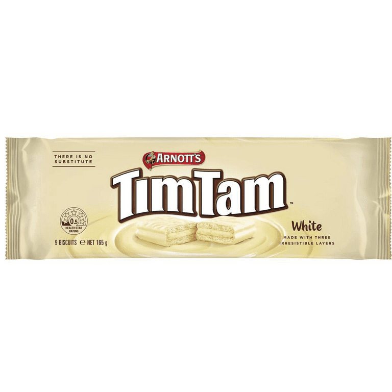 Arnott's Tim Tam White Chocolate Biscuits, Crunchy & Creamy
