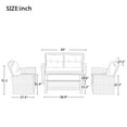 Highsound 4 Piece Patio Furniture Sets, Wicker Outdoor Conversation Set