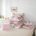 thumbnail image 6 of Homewish Kawaii Snowman 7pcs Bedding Comforter Set,Geometric Stripes Lines Queen Bedding Sets,Merry Christmas Queen Sheet Sets For Girls Kids,Microfiber Bedroom Decor Reversible, 6 of 8