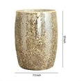 thumbnail image 3 of Whole Housewares Bathroom Wastebasket, Mosaic Glass, Silver, 3 of 6