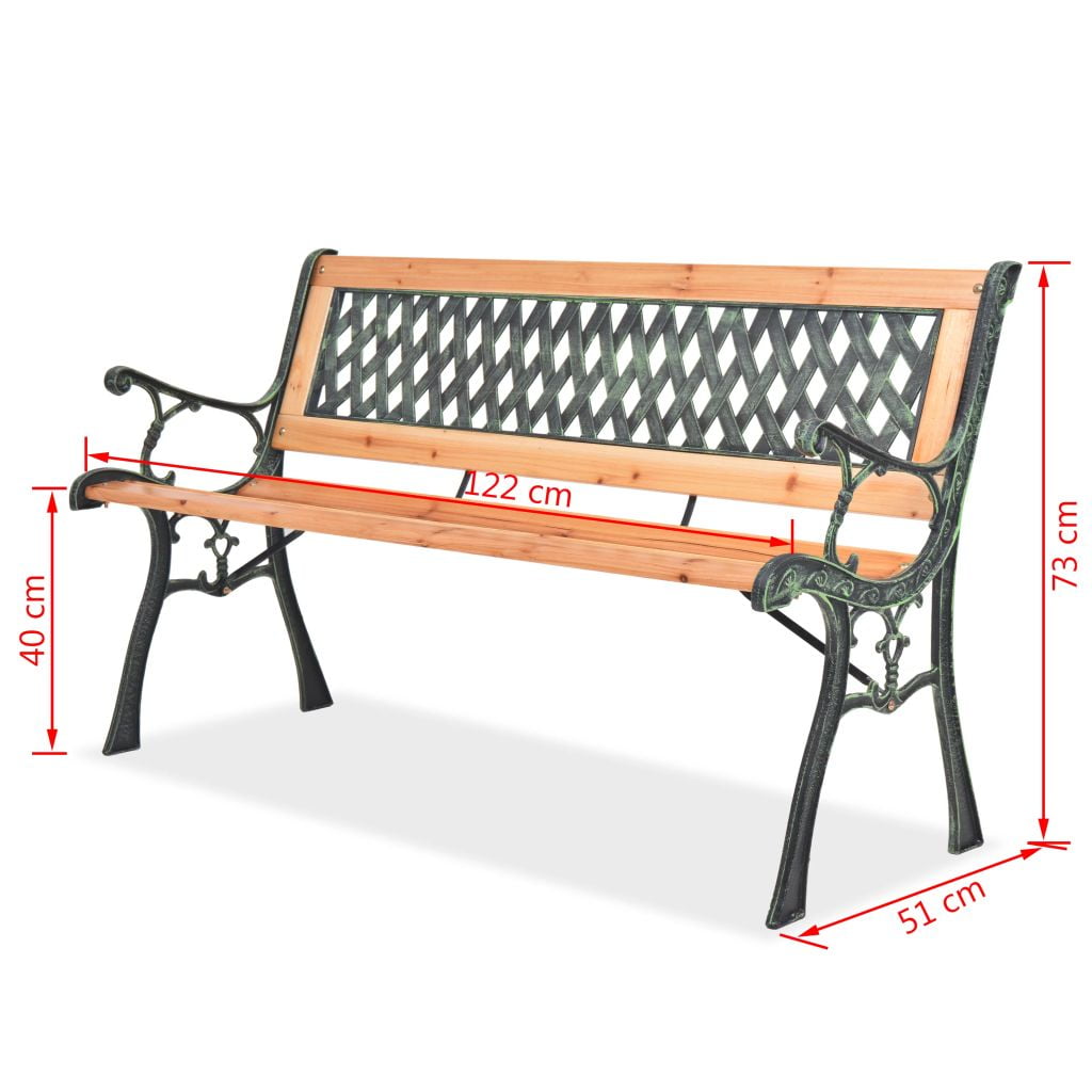 Kepooman 48" Outdoor Garden Metal Grid Bench for Deck Patio, Brown Kepooman 48" Outdoor Garden Metal Grid Bench for Deck Patio, Brown