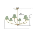 thumbnail image 4 of XAV-B9319-VG-GR Crystorama Lighting Xavier - 6 Light Chandelier-16.5 Inch Tall and 48 Inch Wide-Vibrant Gold/Green Finish, 4 of 7
