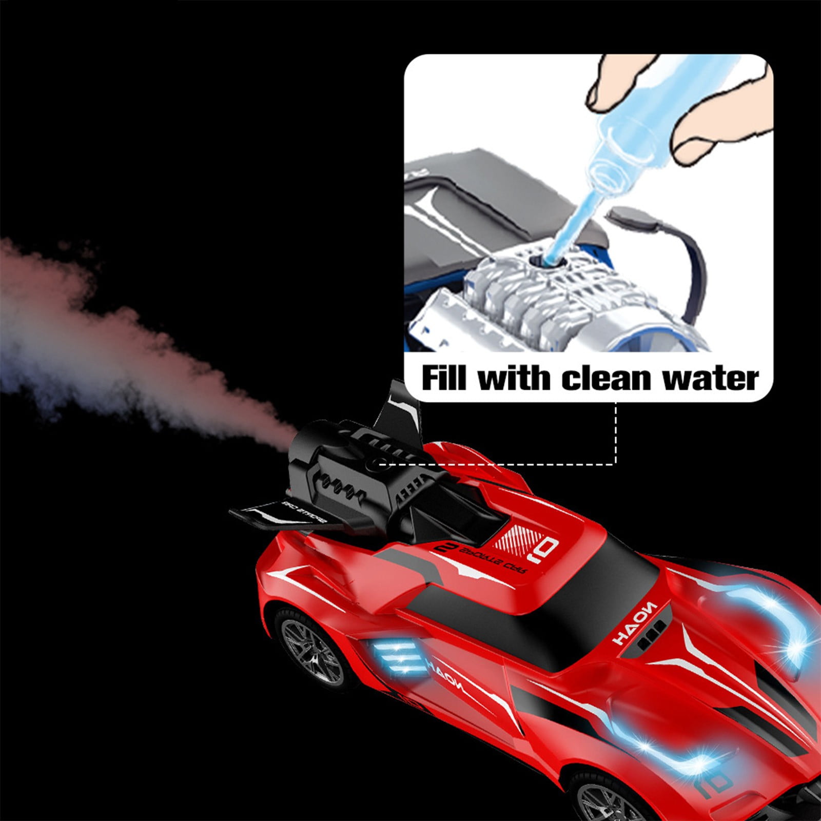 SPOORYYO Spray Remote Control Car High-speed Racing Car with Water Spray Remote Control for Outdoor Fun