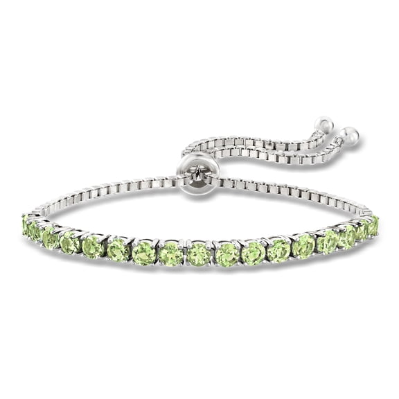 Ross-Simons 5.00 ct. t.w. Peridot Bolo Bracelet in Sterling Silver, Women's, Adult