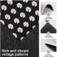 thumbnail image 3 of Black Daisy Flower White Blooms Pattern Kitchen Rugs Sets Of 3,Kitchen Runner Rugs Non Skid Washable,Decorative Kitchen Floor Mats for Kitchen,Sink,Laundry,17"x30"+ 17"x47" + 17"x59", 3 of 6