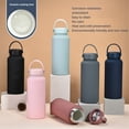 thumbnail image 3 of Naiovety Frasco de vacío Botella de agua Botellas termo Tamaño compacto Equipo de camping de acero inoxidable Suministros al aire libre Cocina y Comedor Azul 650ml, 3 of 6