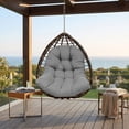 thumbnail image 3 of SHANNA Swing Chair Cushion Hanging Basket Seat Cushion Pillow, Egg Chair Back Cushions Pads for Indoor and Outdoor Garden, Dark Gray, 3 of 4