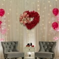 thumbnail image 6 of HOMYL Heart Shaped Wreath for Front Door Sign Romantic Party Valentines Day Wreath Type A, 6 of 8