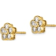 thumbnail image 3 of 14K Yellow Gold 14Ky True Origin Lab Grown Diamond Vs/Si, D E F, Floral Post Earrings (8.44 X 8.44) Made In India em6345-075-yld, 3 of 6