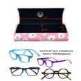 thumbnail image 7 of [3 PACK], JAVOedge Daisy Patterns Long Oval Hard Eyeglass Magnetic Enclosure Case, With Microfiber Cleaning Cloth, 7 of 7