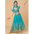 thumbnail image 4 of Disfraz de princesa Jasmine de ELLYDOOR para niñas, color azul Aladino, 150 cm, 4 of 7