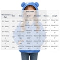 thumbnail image 4 of Winter Puffer Coat with Bear Ears for Boys Girls, Long Sleeve Hooded Zip Up Cotton Outerwear Jacket with Pockets, Blue 14-15 Years, 4 of 8
