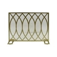 thumbnail image 7 of GDF Studio Ankeny Modern Single Panel Iron Fireplace Screen, Gold, 7 of 7