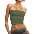 thumbnail image 2 of Tube Tops for Women Dressy Casual Slimming Strapless Bandeau Top Y2k Going out Tops Summer Outfits, 2 of 5