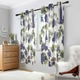thumbnail image 2 of Yayeee Window Curtains Light Filtering 63"x42" Grommet Panel Pair Home Living Room Decor, Grape Wine Pattern, 2 of 7