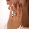 thumbnail image 6 of SFTING 4CT Vintage Wedding Ring Guard Enhancers Engagement Rings Set for Women Round Cut 925 Sterling Silver Size 8, 6 of 7