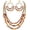 Brown, variant on Layered Shell Beaded Necklace Earrings Jewelry Sets for Women Colorful Handmade Statement Chunky Costume Boho Fall Necklaces Earrings Jewelry Sets for Women