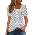 thumbnail image 1 of Usted Es Más Que una Camisa de Puntuación de Prueba, de Moda Casual Impreso Botón de Manga Corta Cuello en V para las Mujeres, 1 of 4