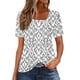 thumbnail image 1 of Usted Es Más Que una Camisa de Puntuación de Prueba, de Moda Casual Impreso Botón de Manga Corta Cuello en V para las Mujeres, 1 of 4