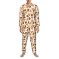 thumbnail image 3 of Naloa Cute Ice Cream Men’s Pajamas Set - Long Sleeve Button Down Sleep Shirt and Pajama Bottoms Sleepwear Set-XX-Large, 3 of 7
