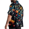 thumbnail image 3 of Love Men's Casual Printed Poplin Short Sleeve Button Down Beach Shirt with Spread Collar Top, 3 of 6