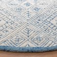 thumbnail image 3 of SAFAVIEH Glamour Drummond Geometric Wool Area Rug, Blue/Ivory, 6' x 6' Round, 3 of 7