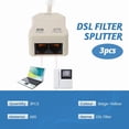 thumbnail image 6 of 3Pcs DSL Filter Splitter for Phone Line Phone Jack Splitter In-Line DSL Filter Telephone Modem ADSL Splitter Filter, 6 of 7