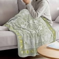 thumbnail image 3 of Sage Green Blanket Soft Cozy Warm Throw Blanket for Couch, Plush Fuzzy Flannel Fleece Blankets for Sofa, Boho Retro Decorative Abstract Floral Ethnic Bed Blankets Lightweight Gifts for Women, 50"x60", 3 of 9