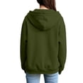 thumbnail image 4 of SUXIAN Zip up Hoodie Solid Color Long Sleeve Soft Lined Pockets Relaxed Breathable Jacket Womens Zip up Hoodies XXXL, 4 of 7