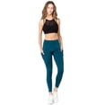 thumbnail image 4 of Women's High Waist Pocket Activewear Leggings, Teal, Full Length, M, 4 of 5
