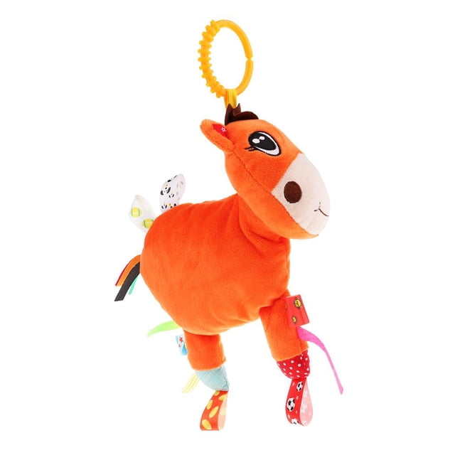 1 pieza de campanas para cama de cochecito de bebé recién nacido, juguetes colgantes suaves, sonajero de campanillas de animales Cervatillo naranja Zulema Juguetes colgantes infantiles