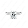 thumbnail image 4 of Cora Jewellery Tulip Basket 2.5CT Radiant Moissanite Solitaire Engagement Ring For Women, 14K White Gold, 4 of 6
