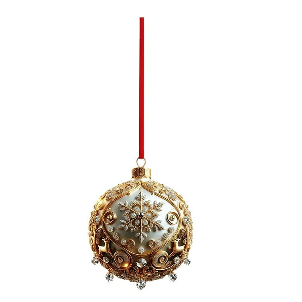 HWRETIE Holiday Decorative Baubles,Christmas Ball 2D Flat Acrylic Pendant Christmas Tree Decoration Christmas Decorations Layout Scene Accessories