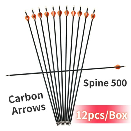 30 Archery Carbon Arrows Spine 500 Carbon Arrow Outdoor Hunting Shooting Accessories