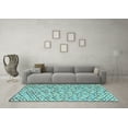 thumbnail image 3 of Ahgly Company Indoor Square Abstract Light Blue Modern Area Rugs, 6' Square, 3 of 4