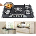 thumbnail image 2 of 30.3" Gas Cooktop, 5 Burners Gas Stovetop Cooktop Built-in LPG/NG Convertible Gas Hobs with Tempered Glass (30.3 inch), 2 of 7