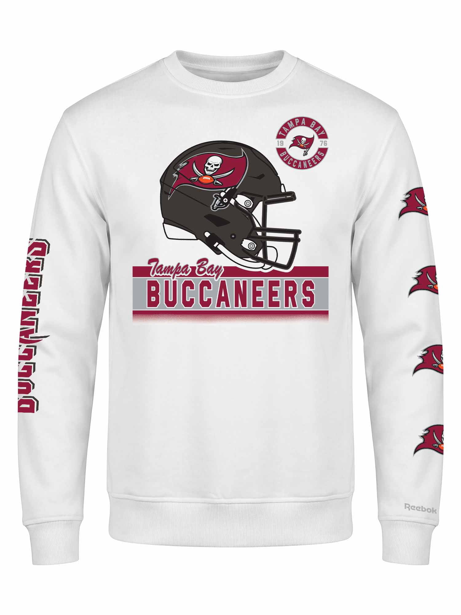 Tampa Bay Buccaneers Reebok Mens White Crew Sweatshirt