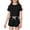 AI9_Black, variant on Boy Girl Summer 2 Piece Outfits Cute Short Sleeves Crop Checkered Tops and Shorts Casual Clothing Set Yellow 110