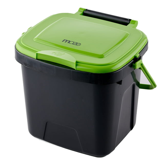 Cubo de abono RSI Maze de 7 litros con tapa, asa de transporte y apertura amplia