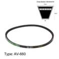 thumbnail image 2 of Unique Bargains 660mm Inner Girth 10mm Width Cogged V Belts Rubber Drive Belt for Power Transmission, 2 of 6