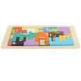 thumbnail image 3 of 1 Set of Portable Animal Puzzles Wooden Cartoon Puzzle Toys Interactive Animal Puzzles, 3 of 8