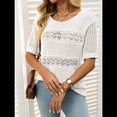 thumbnail image 4 of Suéteres de Punto de Cuello Redondo y Corta para Mujer, de Verano, Color , Talla M, 4 of 7