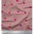 thumbnail image 1 of Soimoi Cotton Poplin Fabric Dot,Heart & Bird Clip Art Print Sewing Fabric Yard 56 Inch Wide, 1 of 1