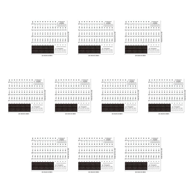 Naiovety Pegatina para llave de Piano, teclado electrónico, calcomanía transparente, llaves, instrumento, pegatinas de entrenamiento, 10piezas