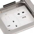 Rupoun Recessed Floor Outlet Box Silver Stainless Steel 3 Prong ...