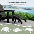 thumbnail image 6 of SEEKOL Outdoor Patio HDPE Adirondack Ottoman Footrest, Black 19.3"D x 22"W x 14.8"H, 6 of 10