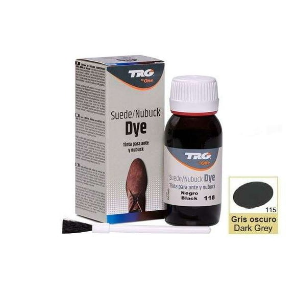 TRG Dark Grey 115 Suede nubuck dye - excellent quality penetrating dye to enhance faded or worn footwear. Best suede shoe dye and nubuck shoe dye