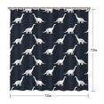 thumbnail image 5 of Dark Blue Dinosaurs Silhouette Pattern Shower Curtain 72"x72" ,Bathroom Decorative Shower Curtains Set with 12 Hooks,Modern Waterproof Washable Shower Curtain, 5 of 6